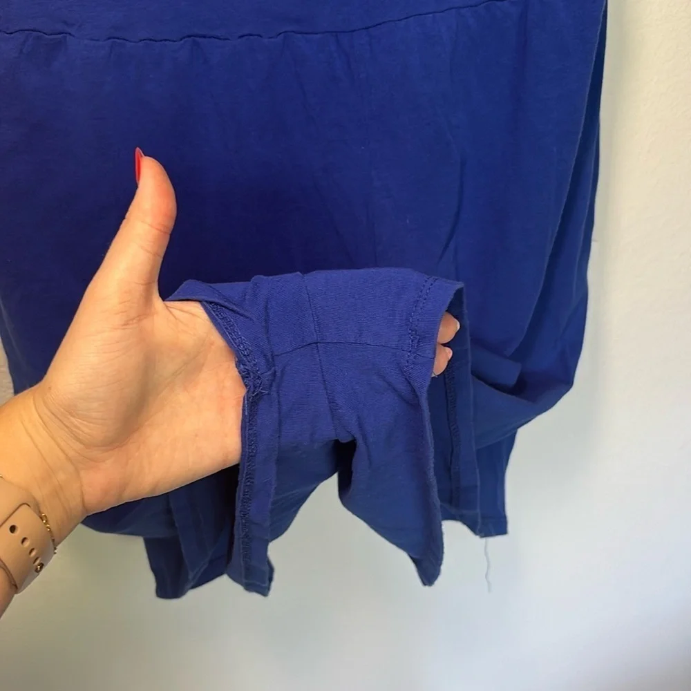 Blue Romper with Tie Straps Culture Code size small - Picture 4 of 6